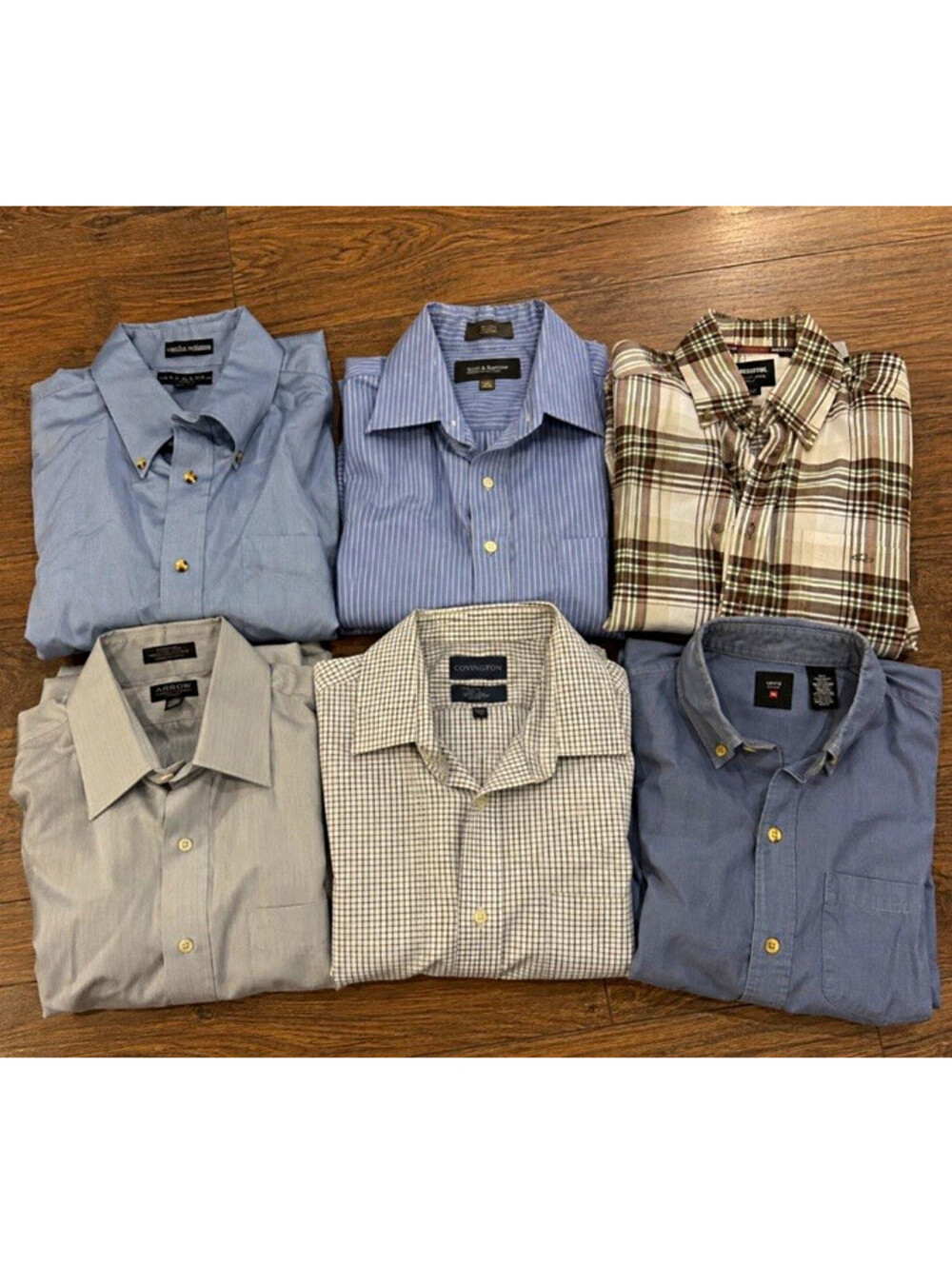 Button-Down Long Sleeve Dress Shirts Lot of 6 Size XL